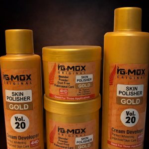 ig.mox 4hd gold skin polishing kit – professional whitening & dust free blonder